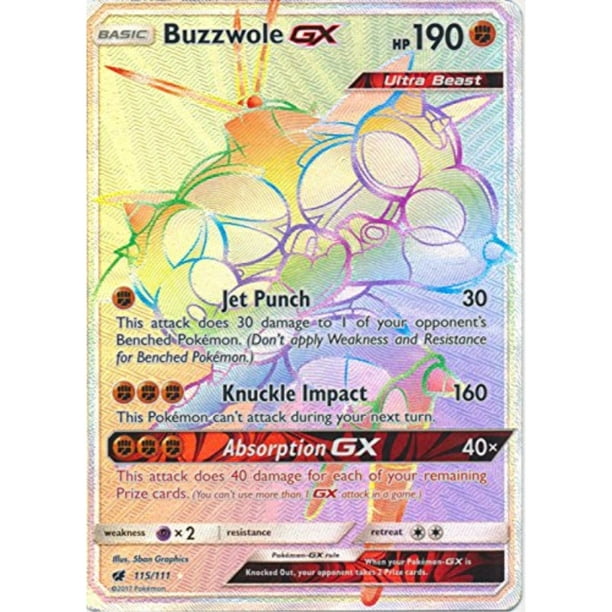 Buzzwole Gx 104111 Full Art Ultra Raro Pokemon Tcg 